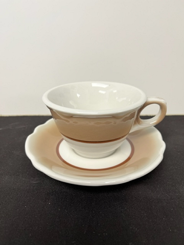 Brushed Brown Cup and Saucer Set by Jackson China